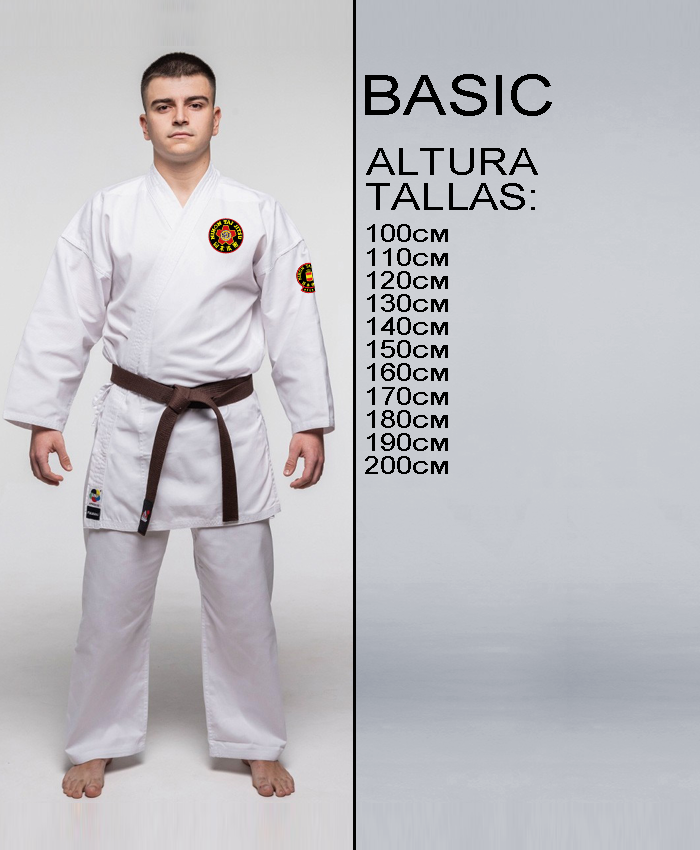 Kimono BASIC con tabla de tallas